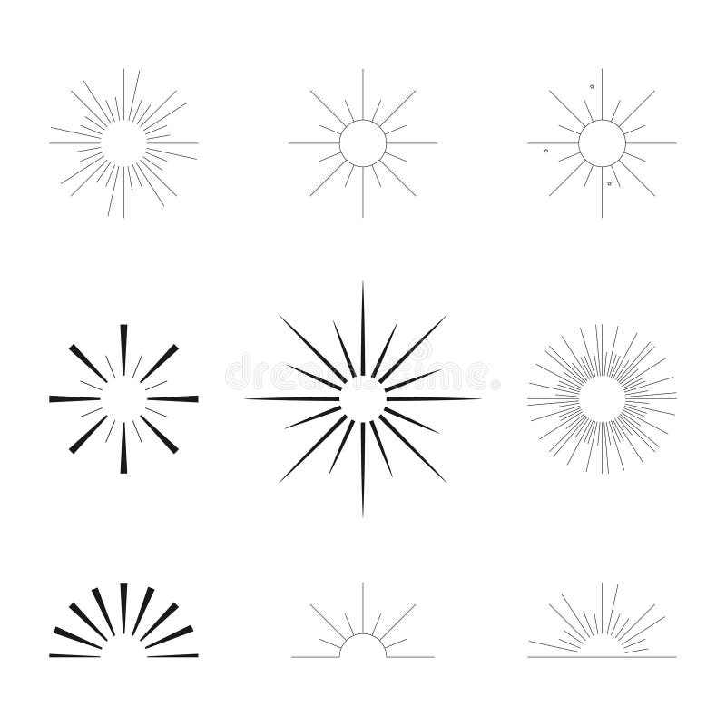 Star Burst Sticker Set in Various Shape. Vector Illustration Designed in  Black Over White Stock Vector - Illustration of discount, price: 172576487