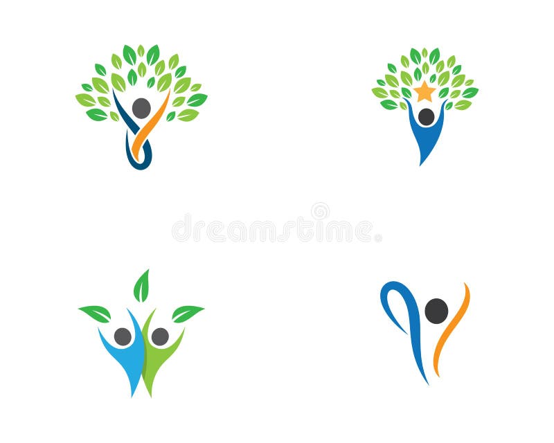 Sund livstidslogo vektor illustrationer