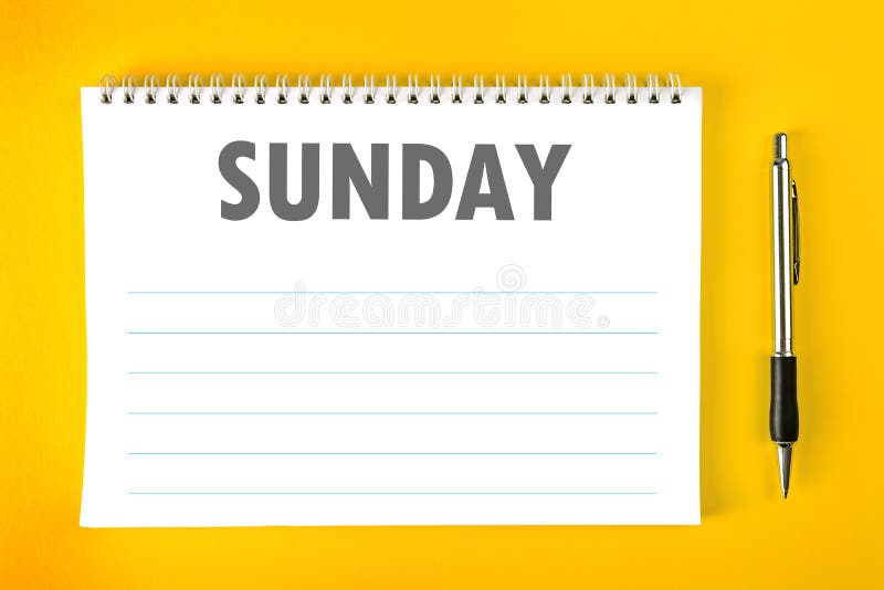 sunday-calendar-schedule-blank-page-stock-image-image-of-notebook
