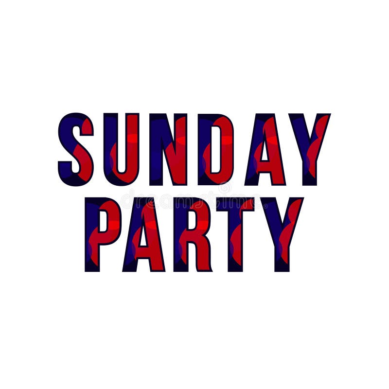 Sunday Party Vector Template Design Illustration Stock Vector
