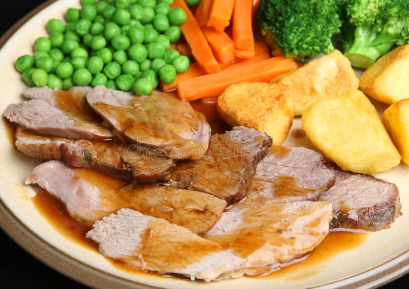 Sunday Roast Lamb Dinner stock image. Image of meal, roast 33623663