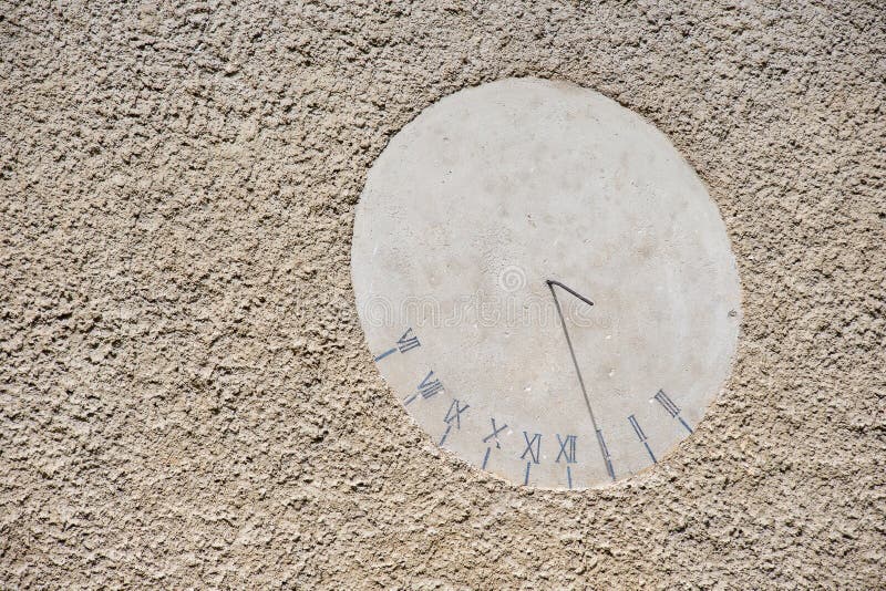 Sundial on the wall