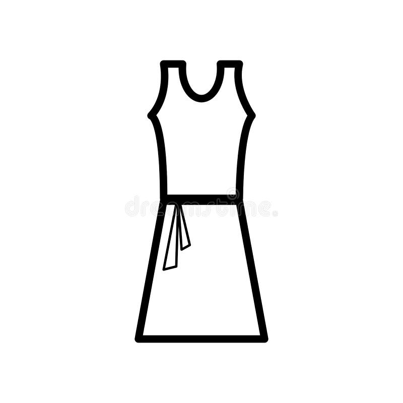 Sundress Thin Line Icon, Summer Clothes Concept, Evening Dress Sign on ...