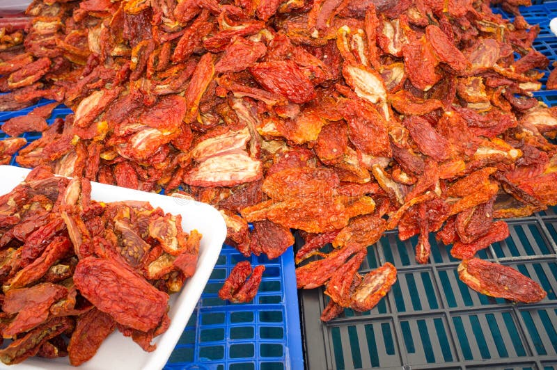 Sundried tomatoes stock image. Image of stall, horizontal 30677539