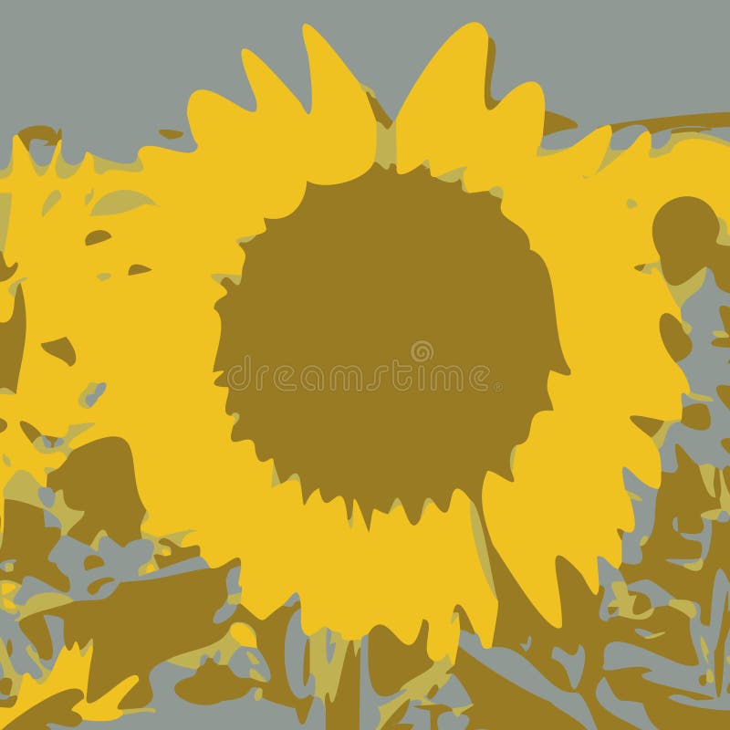 Sunflower background (vector)