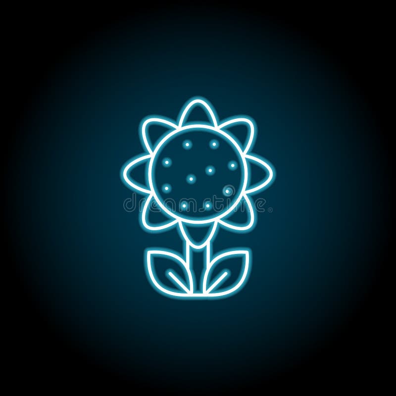 Download Outline Sunflower Vector Icon. Isolated Black Simple Line ...