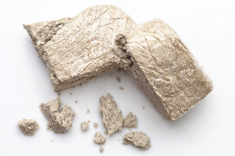 Sunflower Halva Isolated on White Background. Stock Photo Image of