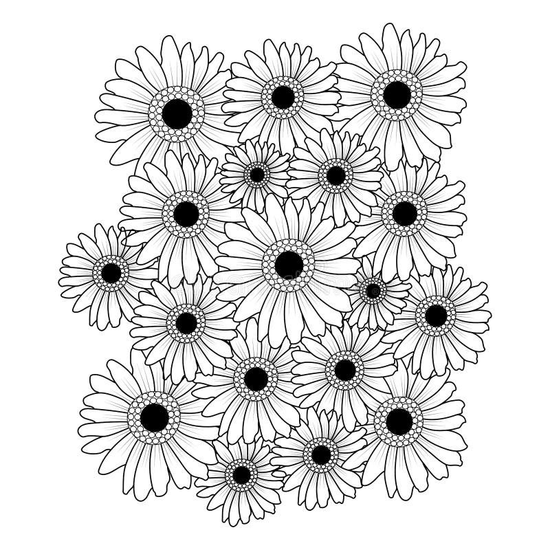 kids sunflower coloring page pencil drawing of vector design with pencil  sketch 10792092 Vector Art at Vecteezy