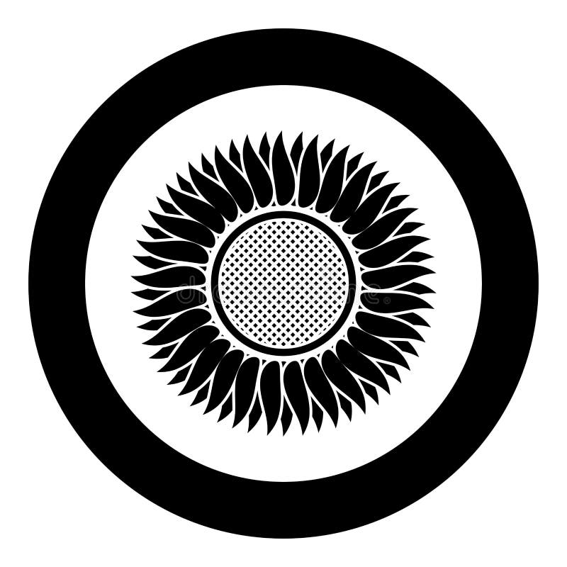 Download Round Sunflower Icon, Flat Style Stock Vector ...