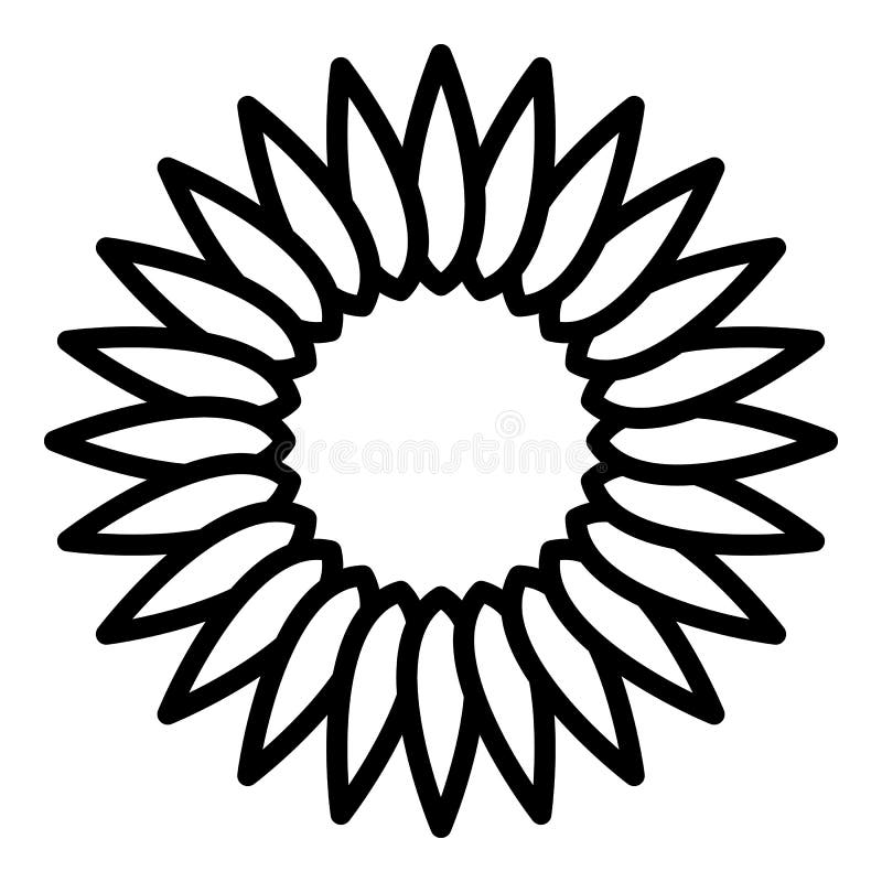Download Sunflower Plant Pot Icon, Outline Style Stock Vector ...