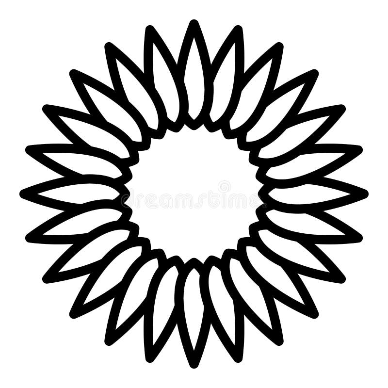 Download Sunflower Plant Pot Icon, Outline Style Stock Vector ...