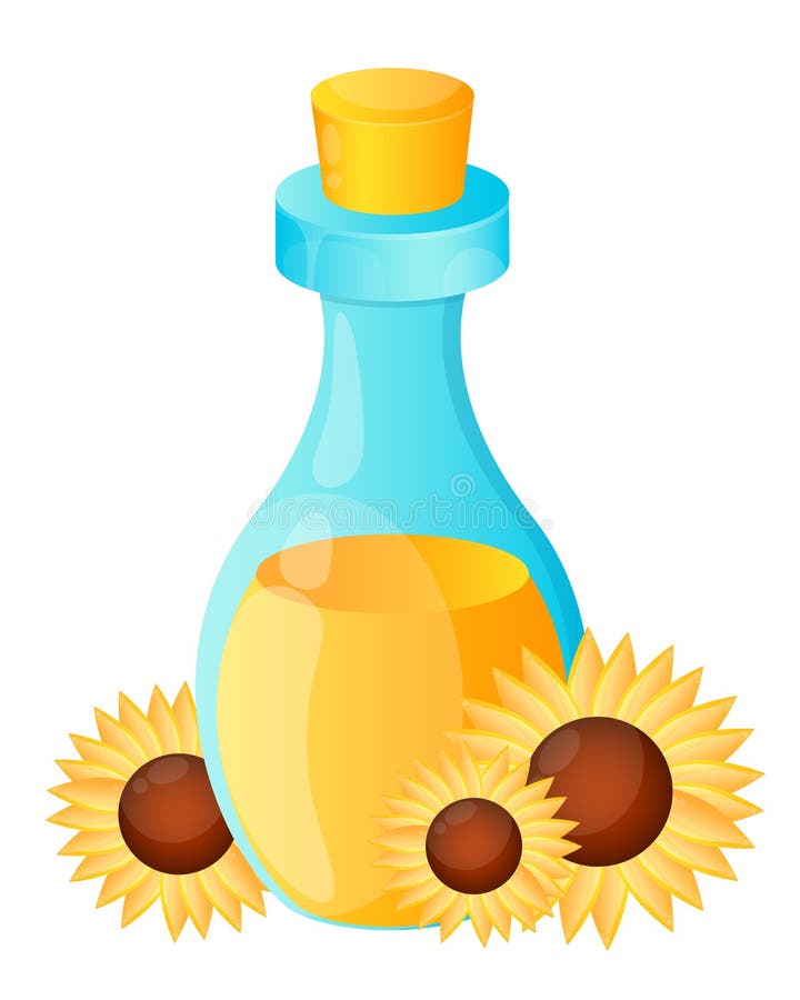Sunflower oil stock vector. Illustration of sunflower 72365288