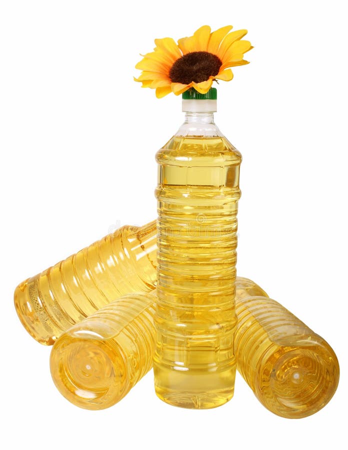 Sunflower oil in bottles stock photo. Image of yellow 7255422