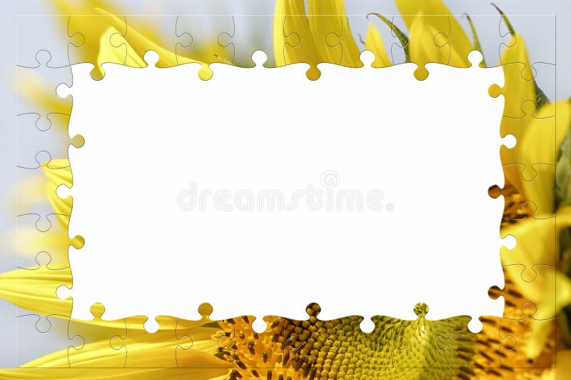 Sunflower photo frame royalty free stock photography