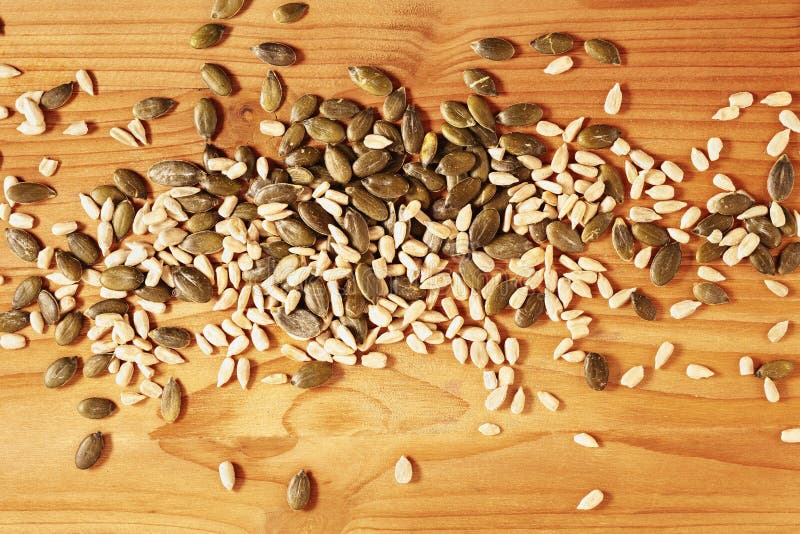 Sunflower and Pumpkin Seeds Stock Image Image of pumpkin, eating