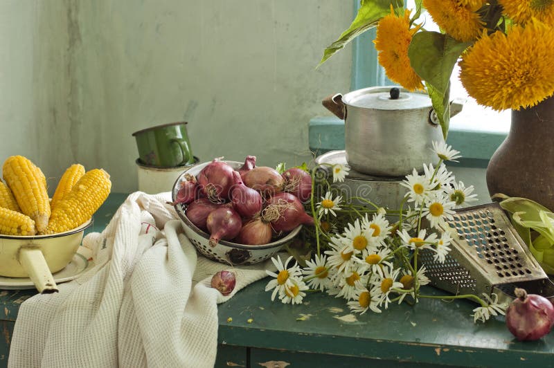 Sunflowers and vegetables stock image. Image of vitamins 20749017