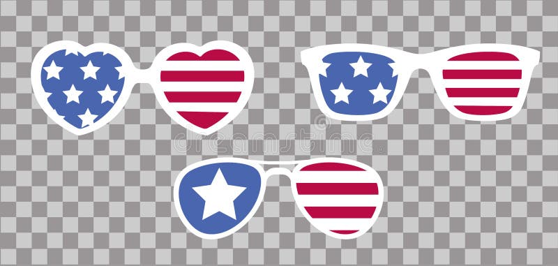 Cool American Flag Sunglasses USA Patriotic Design for 4th of July Party Props
