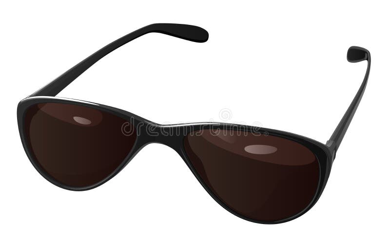 Sunglasses With Dark Brown Glasses With Black Frames Stock Illustration