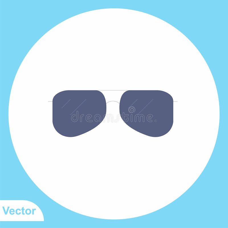 Sunglasses Flat Vector Icon Sign Symbol Stock Illustration