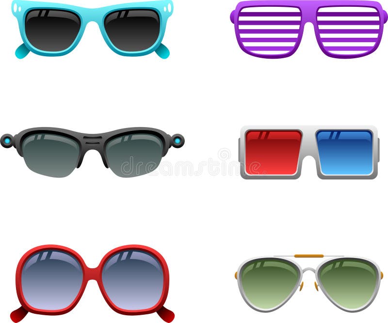 Sunglasses icon set 1