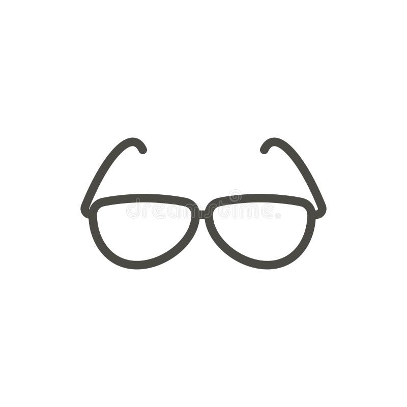 Sunglasses icon vector. Line summer glasses symbol isolated. Trendy flat outline ui sign design. Thin linear eyeglasses graphic p