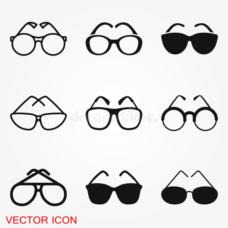 Sunglasses Icon Vector Sign Symbol for Design Stock Illustration