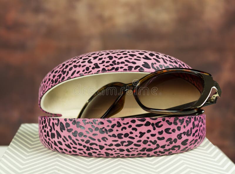 Pink Sunglasses Case stock image. Image of accessory 79968969