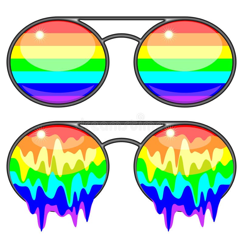 Sunglasses Rainbow Colors Surreal Fashion Accessories