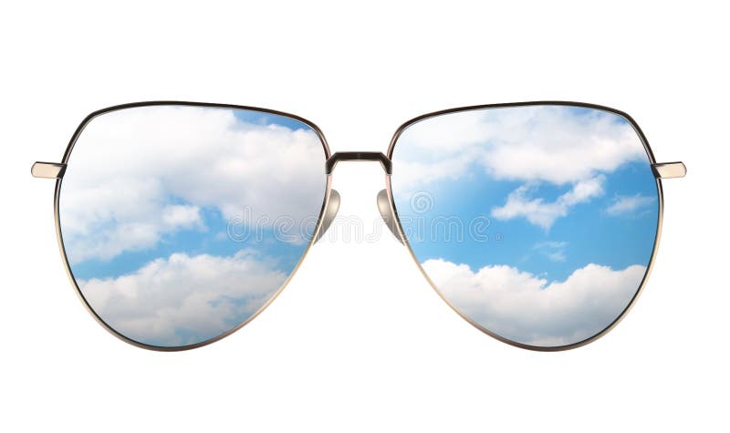 Sunglasses with the Reflection Stock Vector - Illustration of heat