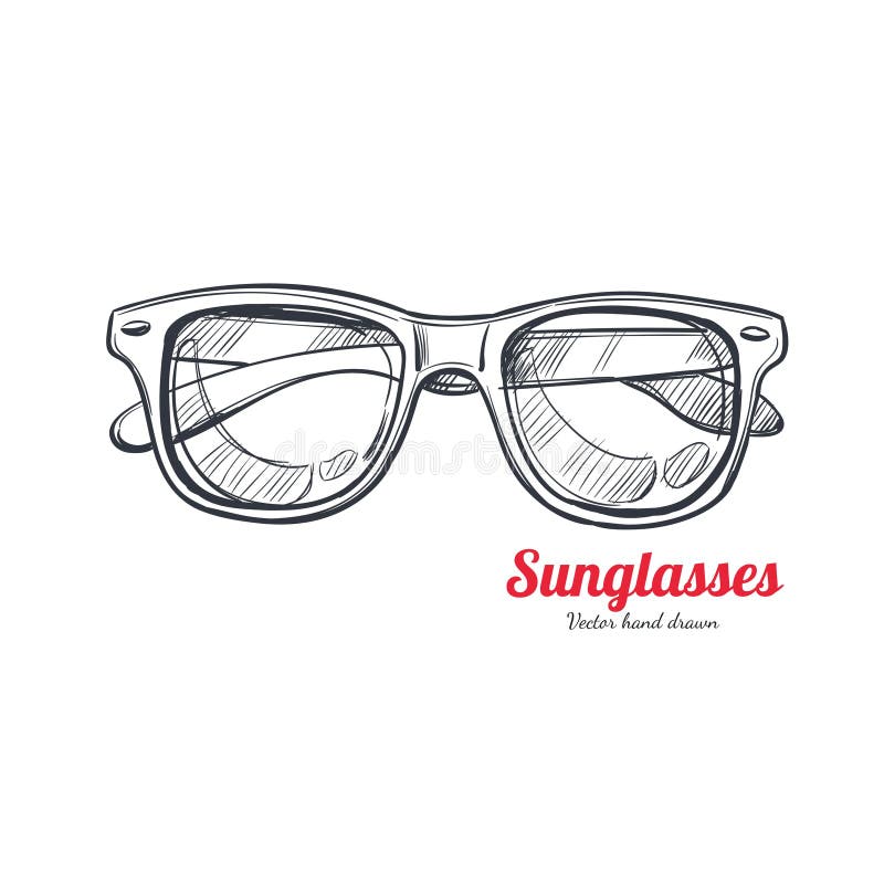 Sunglasses vector hand drawn 1