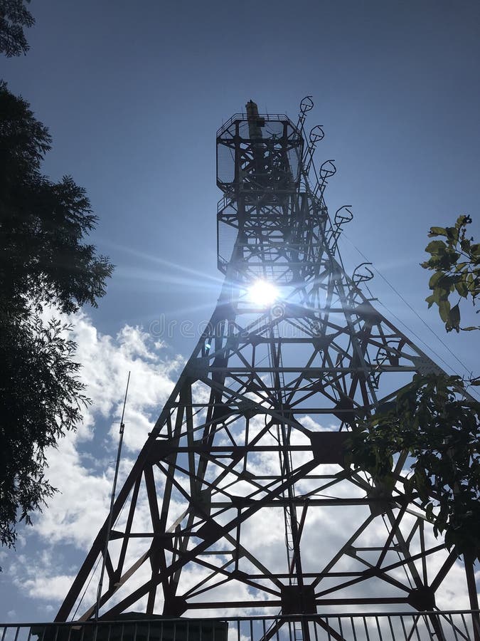 Sunlight through the Electric Tower Stock Image Image of electric