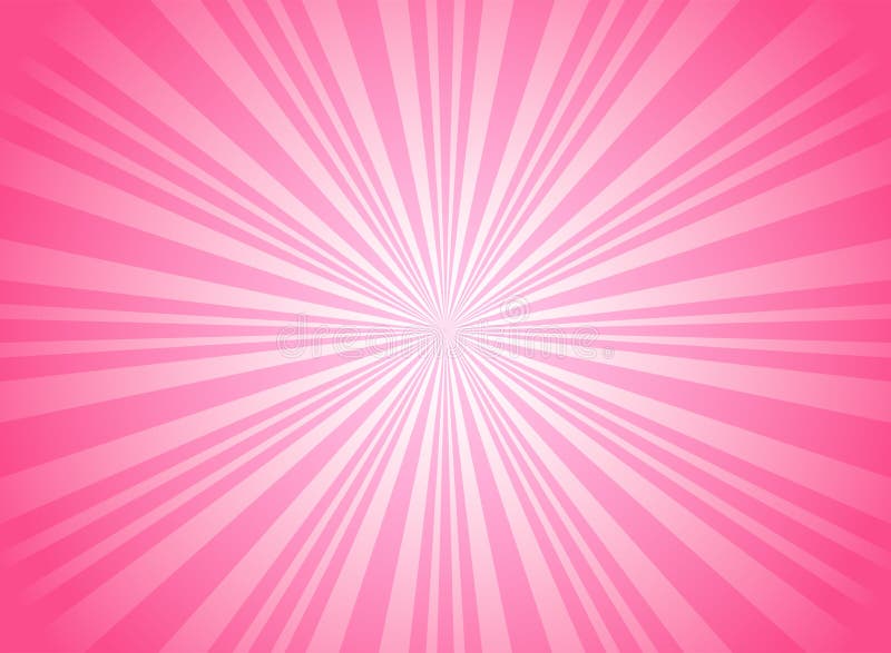 Sunlight Horizontal Background Pink Color Burst Background Vector