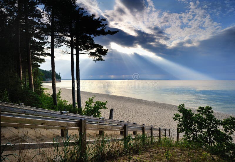 Sunlight on Miners beach Upper Michigan