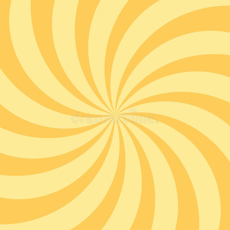 Sunlight Spiral Background. Orange Sunburst Background Stock