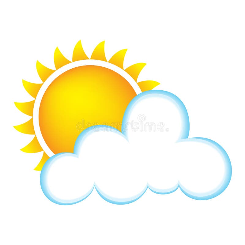 Sunny with Clouds stock illustration. Illustration of nature - 6461587