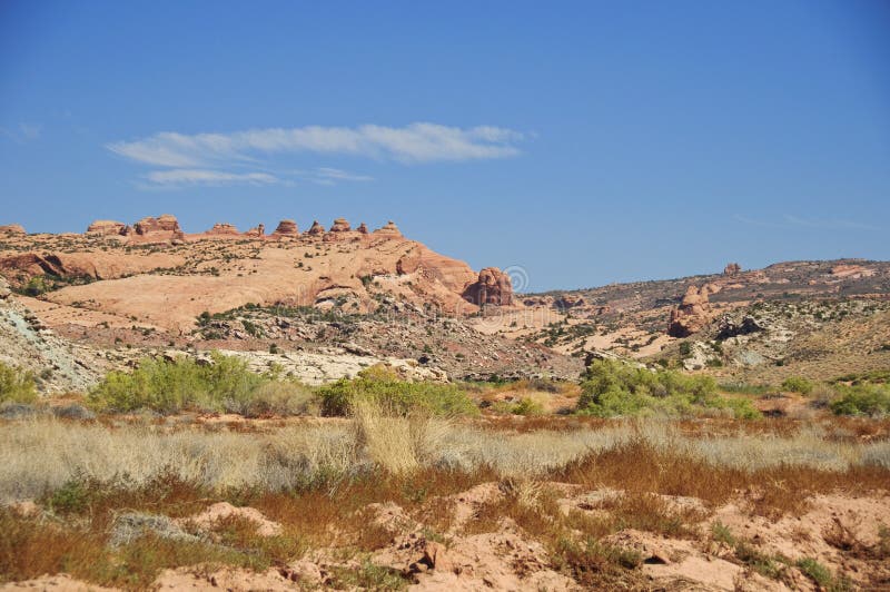 Sunny Day at Arches Canyon, Utah. USA Stock Photo Image of tourism