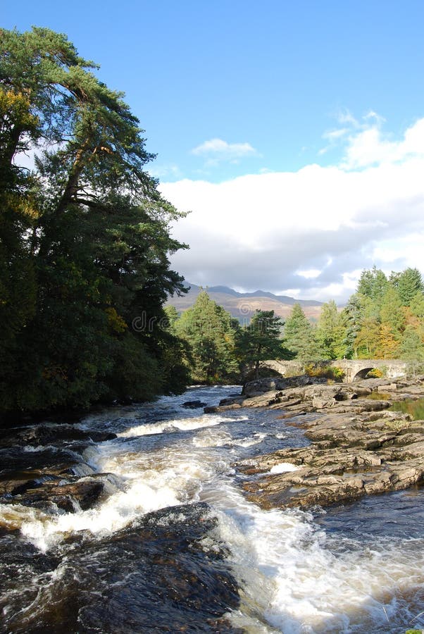 Sunny Day At Falls Of Dochart