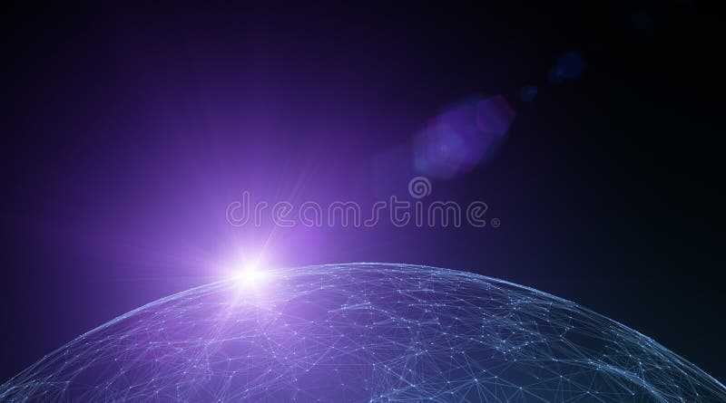Fundal cyberspațiu digital însorit royalty free illustration