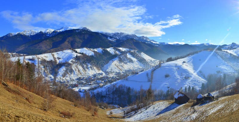 Sunny end of winter in the mountains