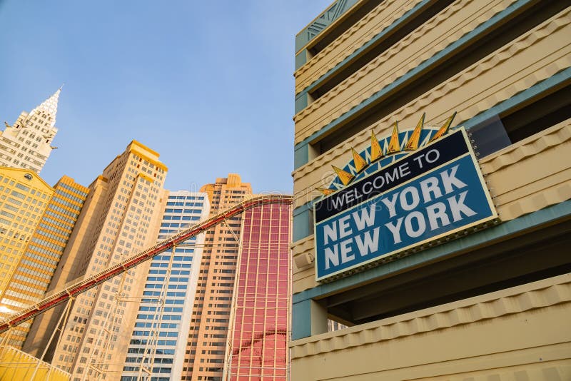 Roller Coaster of New York-New York Hotel and Casino Editorial Stock Photo  - Image of strip, casino: 219036013