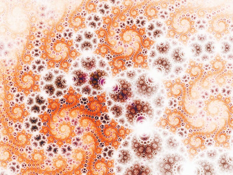 Sunny fractal swirls vector illustration