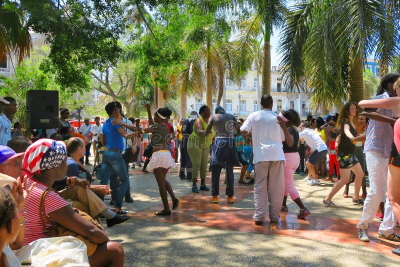 Sunny and Hot Cuban Salsa in the Square of Havana Editorial Image - Image  of cuba, move: 89175560