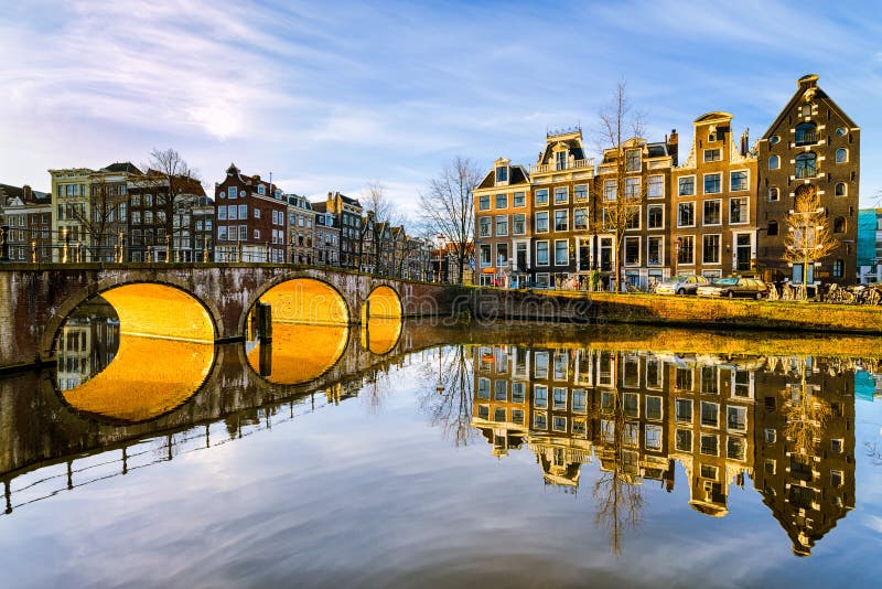 Sunny morning in Amsterdam, Netherlands