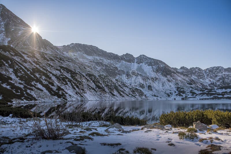 Sunny winter morning in Tatra Mountains