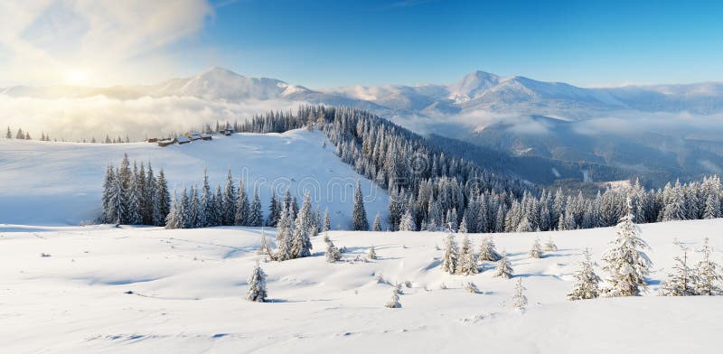 Sunny morning in the mountains