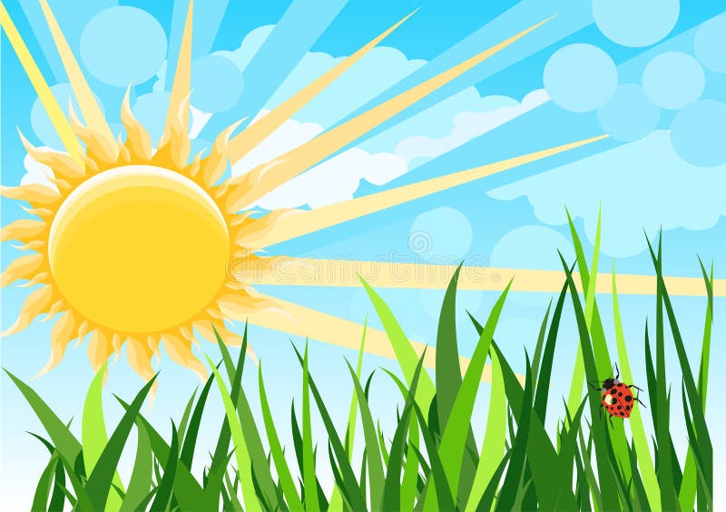 Natural Sunny Background Vector Illustration Stock Vector ...