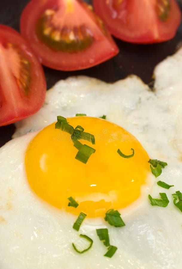 Sunny Side Up Egg Being Prepared in a Pan Stock Photo Image of
