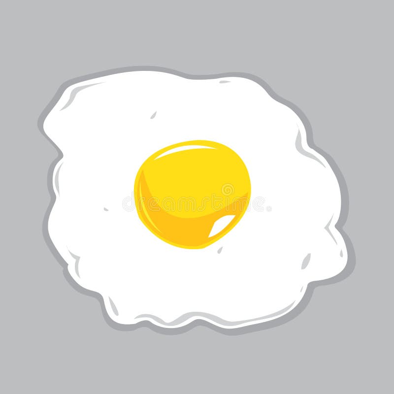 Sunny Side Up Egg Vector Illustration Stock Vector - Illustration of  poultry, duck: 49382979