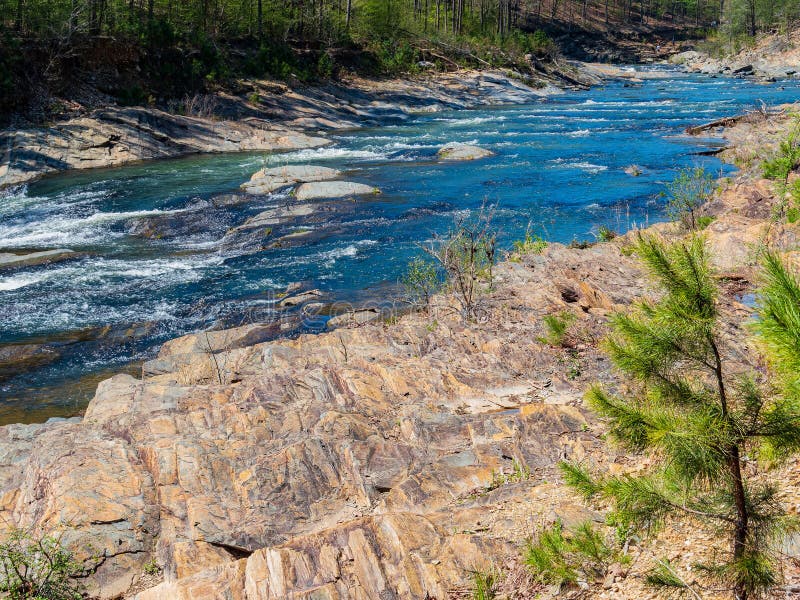 Sunny View of the Landscape of Friends Trail Loop Trail in Beavers Bend