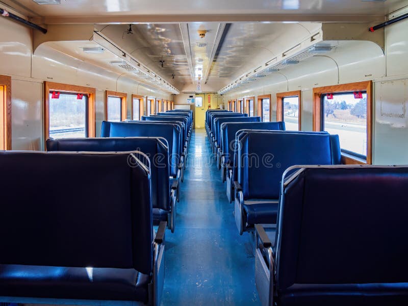 Sunny View of a Train Cart in Oklahoma Railway Museum Editorial Stock